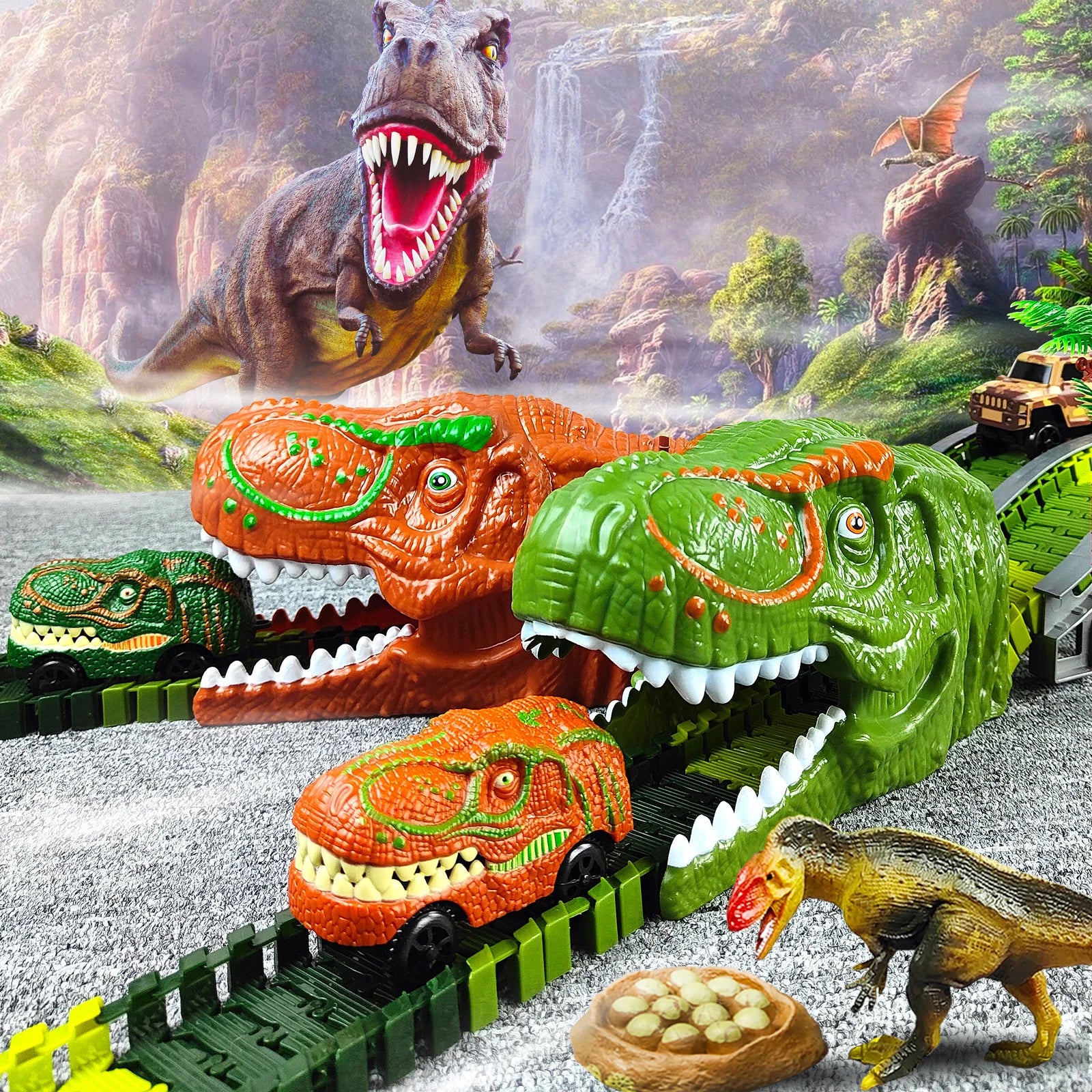 Conjunto de Trem de Dinossauro de Corrida™