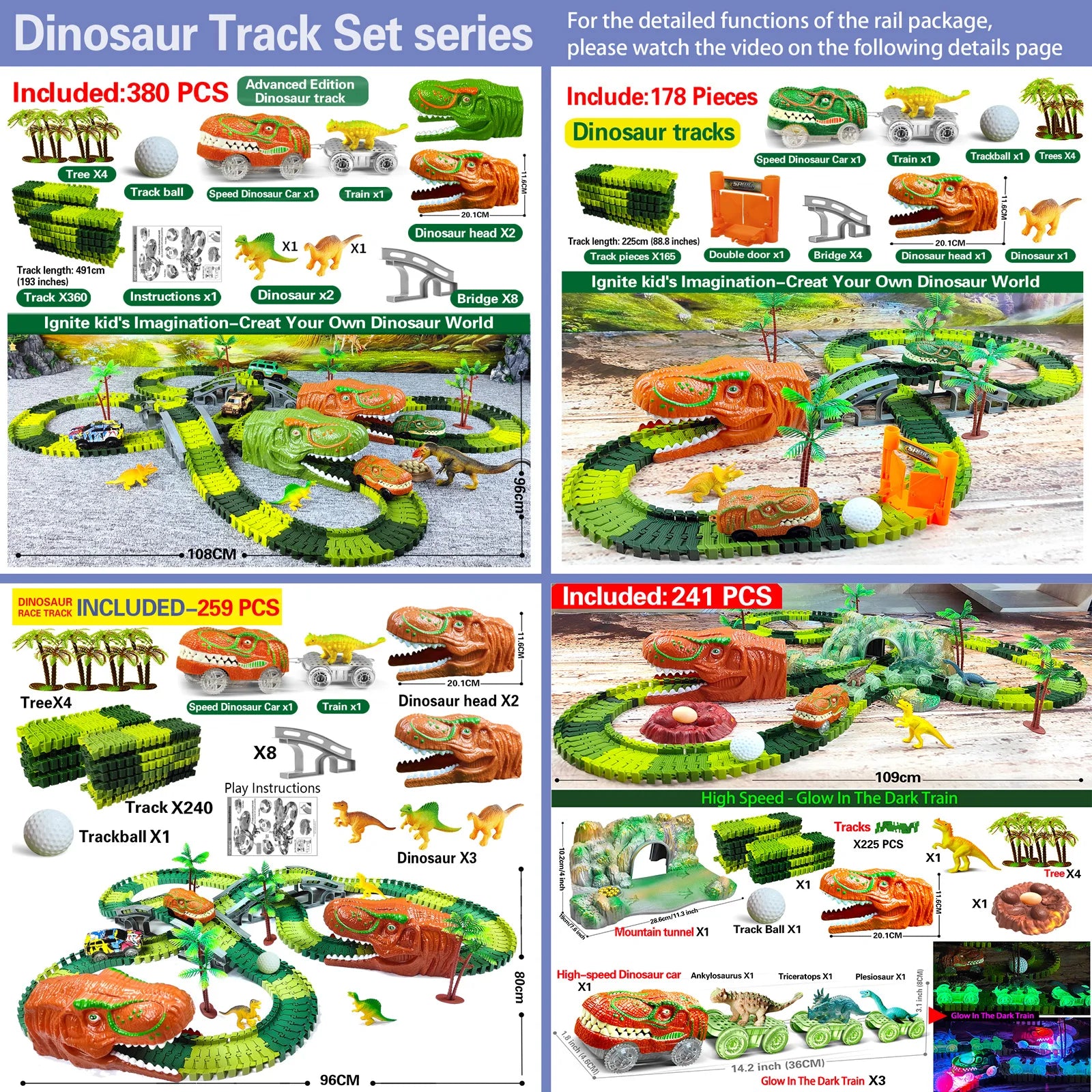 Conjunto de Trem de Dinossauro de Corrida™