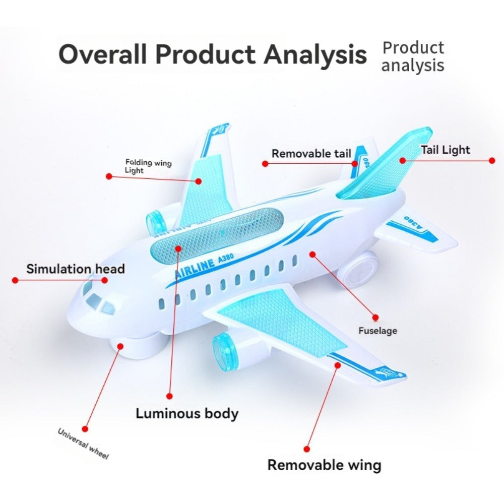 Brinquedo Avião Eletrico com Led
