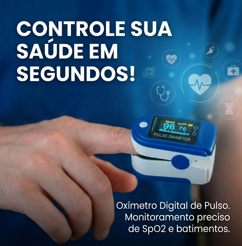 Oxímetro Digital Portátil de Pulso para Dedo